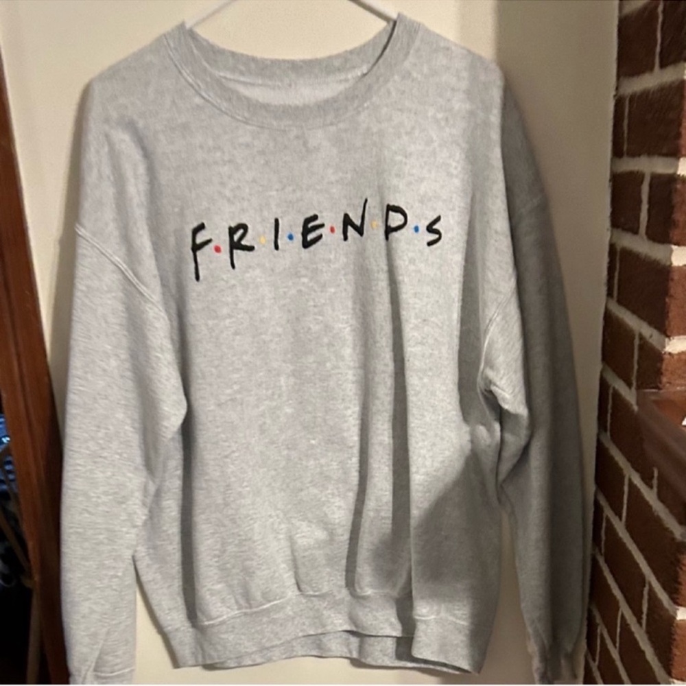Gray Friends Logo Women's Sweatshirt size large